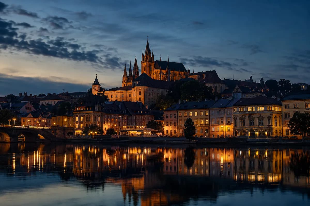 River cities, central Europe
