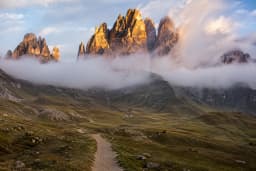 A lodge in the Dolomites